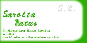 sarolta matus business card